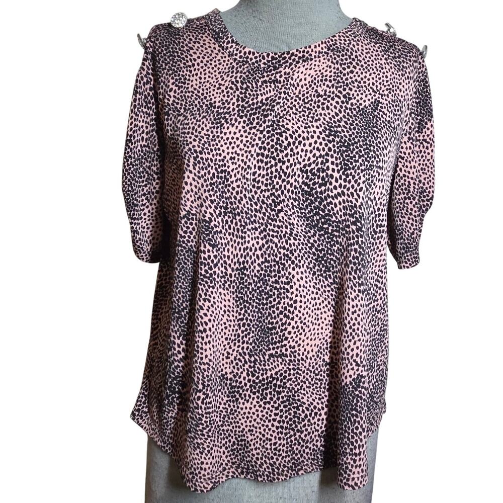 Open Embellished Shoulder Blouse Size Petite Large